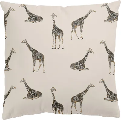 Produktbild von Dekokissen Tiere draußen / Outdoor Zierkissen waschbar Giraffe grün Tropisch Sofakissen ohne Füllung