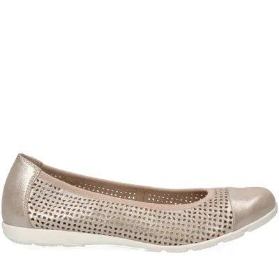 Image de Caprice Femmes Ballerines Ballerina Beige Loisirs, Taille:36 EU