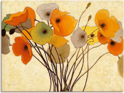 Produktbild von ARTland Leinwandbild Kürbismohn I Größe: 80x60 cm