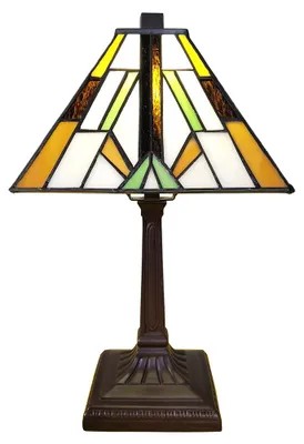 Zdjęcie produktu dla Lampa stołowa Clayre & Eef Tiffany 20x20x34 cm brązowy polyresin