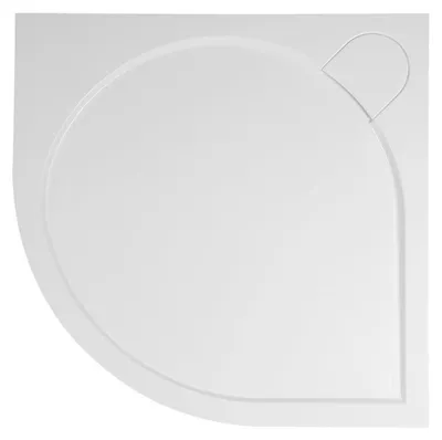 Productafbeelding van Gelco ARCA douchebak van gietmarmer, kwartcirkel, 90x90 cm, model R550