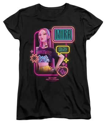 Produktbild von K-Pop Demon Hunters - T-Shirt für Damen, Anliegend TV43620 (XXL) (Schwarz)