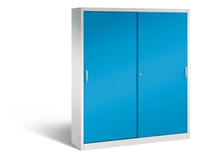 Produktbild von C+P Schiebetürenschrank Acurado-2000 | HxBxT 195x160x40cm | Lichtgrau/Lichtblau