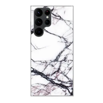 Produktbild von MuchoWow® Handyhülle Schutzhülle Hülle für Samsung Galaxy S22 Ultra Marmor - Weiß - Stein Silikon Softcase Handy Hülle - Abbildung