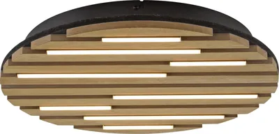 Obrázek produktu pro Stropní svítidlo JUST LIGHT LED 15592-79, 12 W, 3000 K, 1700 lm, teplá bílá, IP20, dřevo/černá
