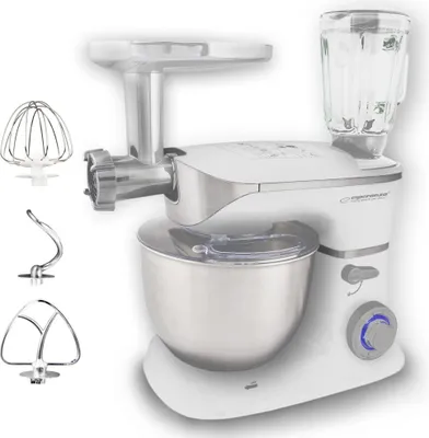 Image de Esperanza EKM025 Robot de cuisine 5 l Acier inoxydable, blanc 1000 W