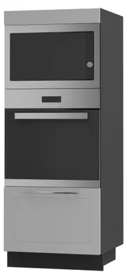 Produktbild von Backofenschrank KVANTUM Vollauszug 60cm Korpus- & Frontfarbe wählbar (Q-D5AA/60/154),dust grey matt,schwarz