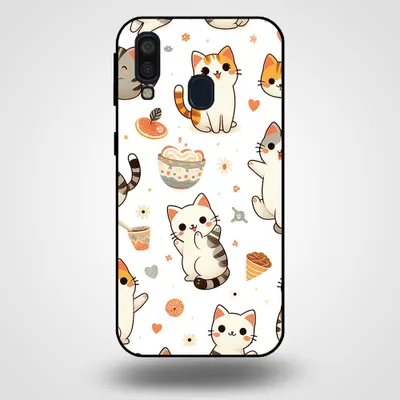 Obrázek produktu pro Smartphonica Pouzdro na telefon pro Samsung Galaxy A40 s potiskem koček - zadní kryt z TPU s designem koček