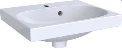 Zdjęcie produktu dla Geberit Handwaschbecken Acanto mit Hahnloch mit ÜL 450x380mm weiß-alpin