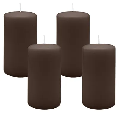 Produktbild von Stumpenkerzen Chocolate 130 x 70 mm, 4 Stück