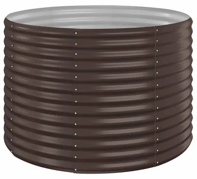 Productafbeelding van vidaXL Verhoogde plantenbak, verzinkt staal, 100x100x68 cm, bruin