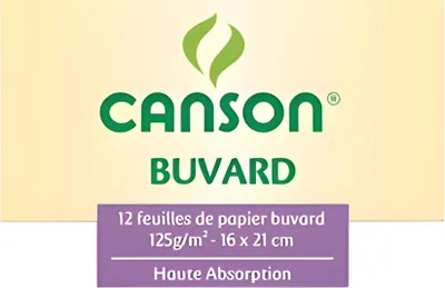 Produktbild von CANSON Löschpapier 160 x 210 mm 125 g/qm weiß 12 Blatt