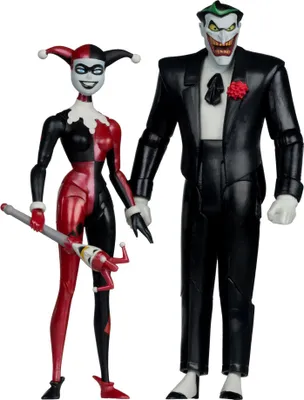 Zdjęcie produktu dla Figurki Batman: Serial animowany Harley Quinn i Joker (zestaw Mad Love 2 Pack) 15 cm - McFarlane Toys