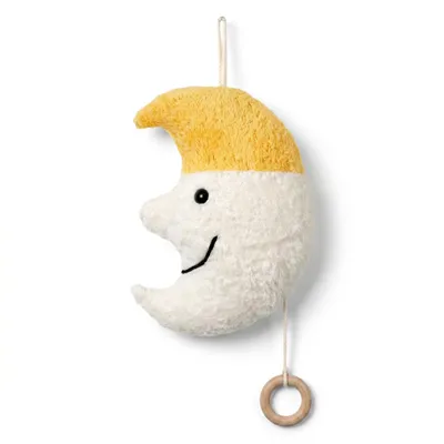 Produktbild von Efie  Baby Spieluhr Mond mit Mütze – Melodie LaLeLu, Kuschelspieluhr aus kbA Baumwolle,  Germany