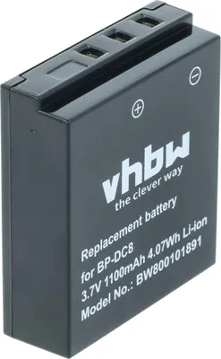 Produktbild von vhbw Akku Ersatz für Leica 18706, EA-DC-8, BP-DC8, BP-DC8E für Kamera (1100 mAh, 3,6 V, Li-Ion)