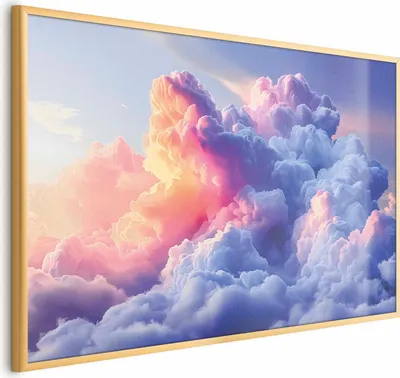 Produktbild von Posterpapier Poster - Clouds Like Painted: Artistic Dawn Brushes Painting the Sky 60x40 cm Muster b-H-10027-ao-a