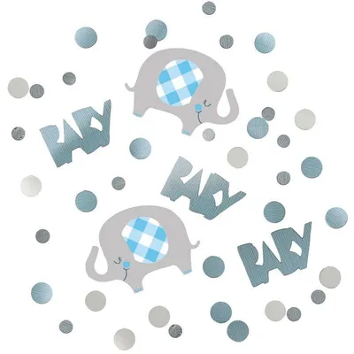 Produktbild von Baby Shower Elefant Junge Konfetti