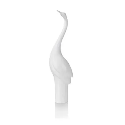 Produktbild von COCOMaison Skulptur Kranich- Sockel Statue Deko, modernes Design handbemalt Skulptur Figur (aus Polyresin, 1 St., Kunstfigur), Statuen Wohnung