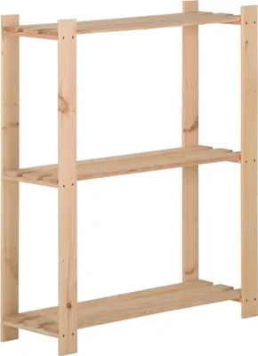 Zdjęcie produktu dla Maison Exclusive – regał magazynowy z 3 półkami, 60 x 28,5 x 90 cm, lite drewno sosnowe