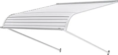 Image de Marquise de fenêtre Auvent de porte - 101,6x106,6x51cm - Protection solaire en aluminium - Protection UV Abri de terrasse