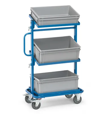 Productafbeelding van Aanhaakwagen, draagvermogen 200 kg, laadbak 600x400 mm, met 3 compartimenten
