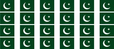 Produktbild von Mini Aufkleber Set - Pack glatt - 33x20mm - selbstklebender Sticker - Pakistan - Flagge / Banner / Standarte fürs Auto, Büro, zu Hause und die Schule - 24 Stück