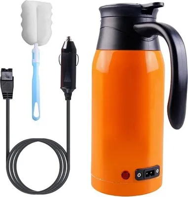 Obrázek produktu pro Rychlovarná konvice do auta z nerezové oceli 1000 ml - Digitální displej - Rychlý ohřev - Rychlovarná konvice do nákladního auta