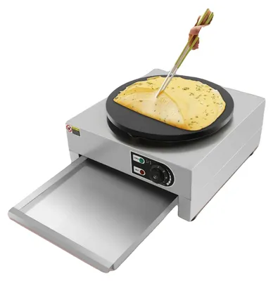 Produktbild von Crêpe-Maker, 3000 Watt, Durchmesser 15,75 Zoll, Temperaturbereich 50℃ bis 300℃, ungiftig, leicht zu reinigen