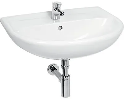 Produktbild von Jika Lyra plus - Waschtisch 600x490 mm, mit Überlauf, mit Hahnloch, weiß H8143830001041