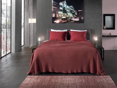 Produktbild von ICA Bettoberwurf 180X260 Maroon Brown