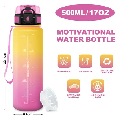 Produktbild von Trinkflasche 500ml JAPORIA, auslaufsicher, kohlensäuregeeignet, Sportflasche