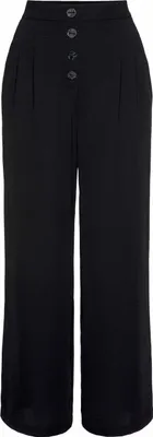 Produktbild von LASCANA Palazzohose für den Sommer aus gekreppter We schwarz Größe 44