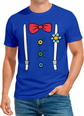 Produktbild von Herren T-Shirt Fasching Karneval Clown Kostüm-Ersatz Verkleidung Last Minute Faschingskostüme Männer Moonworks®