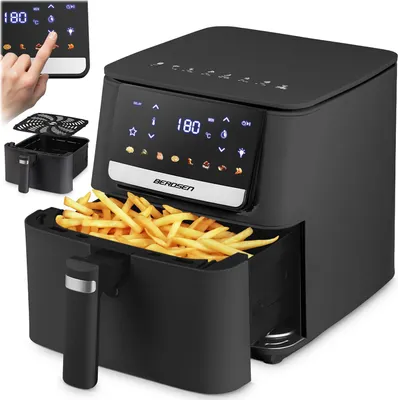 Produktbild von Berdsen BD-662 Heißluftfritteuse 6,5 l, 1700 W, schwarz