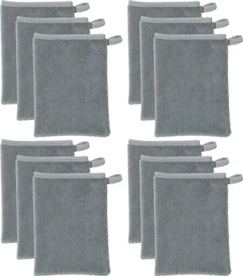 Produktbild von Erwin Müller Abschminkhandschuh 12er-Pack grau 15x21 cm