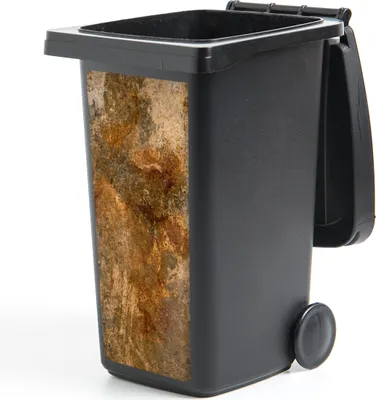 Produktbild von MuchoWow® Mülltonnenaufkleber Metall - Rost - Gold 44x98 cm - Containeraufkleber - Aufkleber - Mülltonnen-Aufkleber