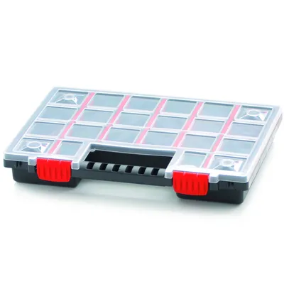 Produktbild von Organizer Sortimentskasten Sammelbox Kunststoff  345 x 250 x 50 mm Kleinteilefächer individuel bis 20 Fächer