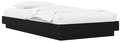 Produktbild von vidaXL Bodenbettgestell Schwarze Eiche 80 x 210 cm Holzwerkstoff