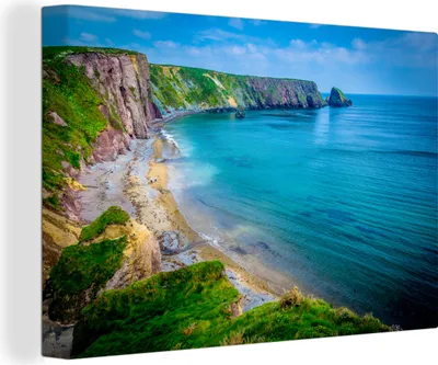 Produktbild von OneMillionCanvasses® - Leinwandbilder - 150x100 cm, Ballydowane Bucht, Wandbilder Kunstdruck Wanddekoration