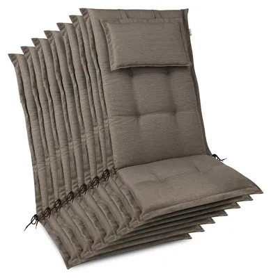 Produktbild von Beautissu 7x Premium Hochlehnerauflage 120x50x7cm, Taupe