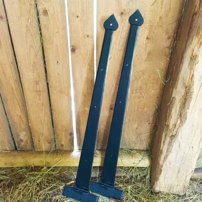 Produktbild von 2 Stück Ladenbänder - schwarze Torscharniere - Eisen Scharniere Torbänder 90 cm
