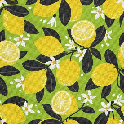 Produktbild von OUTDOOR DEKOSTOFFE OXFORD - Motiv blühende Zitronen