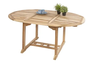 Produktbild von SAM® Gartentisch ausziehbar Teak Holz 120 - 170 cm oval BORNEO