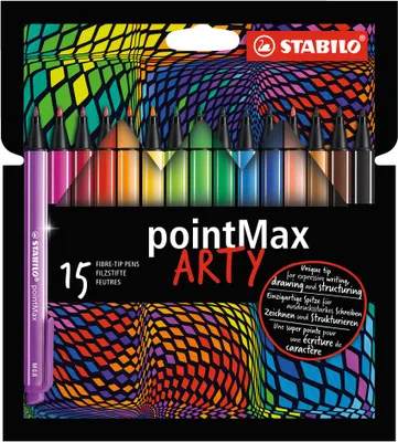 Produktbild von Filzschreiber - STABILO pointMax - ARTY - 15er Pack - mit 15 verschiedenen Farben