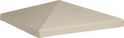 A beige pyramid-shaped pavilion roof cover.