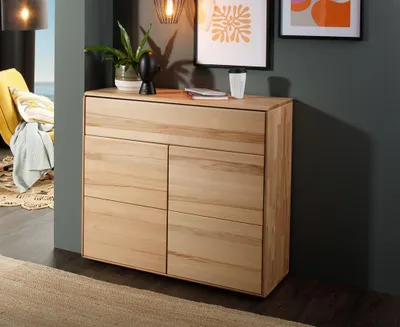 Produktbild von Kommode 100x91cm "Messina" Kernbuche massiv AV