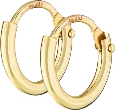 Produktbild von Paar Herren Creole Echt Gold 333er Ohrring Ohrschmuck Ohrhänger 9mm 3752