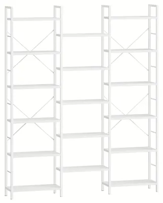 Immagine prodotto di Libreria - Scaffale per libri - Libreria a più ripiani - Mobile contenitore - Libreria modulare - Bianco - 17 ripiani con mensole regolabili