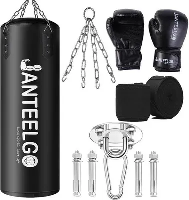 Produktbild von Famanu Boxsack für Erwachsene - MMA und Kickboxen - 100 cm - Schwarz