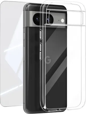 Image de Mayaxess, kit de protection pour Google Pixel 8 Housse de protection et film d'écran 9H, Transparent